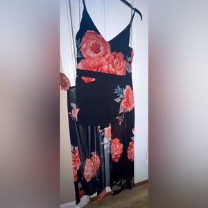 Floral romper/faux dress